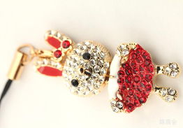 璀璨兔年新寵 麗銀正品滿鉆小白兔手機(jī)鏈，時(shí)尚韓風(fēng)點(diǎn)亮指尖